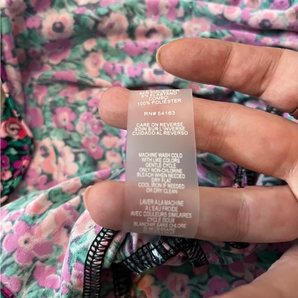 New Harper Rose Pink Floral Ruffle Hem Jersey Knit Mini Dress Size L NWT - Picture 12 of 14